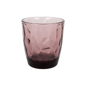 PACK 6 VASOS DE AGUA VIDRIO 30,5 CL COLOR PURPURA MODELO JADE