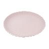 VAJILLA DE PORCELANA EN RELIEVE COLOR ROSA NUDE ESMALTADO  16 PIEZAS