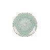 VAJILLA DE CERAMICA PINTADA A MANO VERDE AGUA ESMALTADO CON BORDE VINTAGE 16 PIEZAS