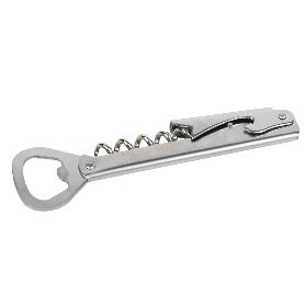 SACACORCHOS DE ACERO INOXIDABLE CON ABRIDOR 14 CM