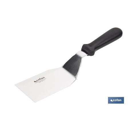 ESPÁTULA ACODADA INOXIDABLE PARA BARBACOA 27,5 X 7,5 CM