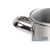 OLLA  INOX INDUCCIÓN.3,1 L MOD POLENTA TAPA DE VIDRIO Ø180 MM