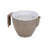 GRASERA COLADOR 500ML MODELO ALBAHACA COLOR PIEDRA 16.5X12X10CM   CAJA 6 UNID.