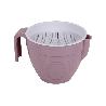 GRASERA COLADOR 500ML MODELO ALBAHACA COLOR PIEDRA 16.5X12X10CM   CAJA 6 UNID.