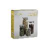 SET 4  FRASCOS CRISTAL+ CLIP ACERO 2100ML,1500ML,1150ML,750ML
