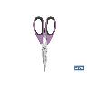 TIJERAS MORADAS DE ACERO INOX. MODELO SENA 22 CM