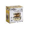 SET DE 2 RECIPIENTES DE BOROSILICATO CON TAPA DE BAMBÚ MODELO PANDA 520 ML - 800 ML