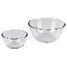 SET DE 2 ENSALADERAS DE VIDRIO BOROSILICATO MODELO BARITINA 800 ML - 2700 ML