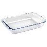 SET DE 3 FUENTES RECTANGULARES DE VIDRIO BOROSILICATO MODELO BARITINA 1600ML-2200ML-3000ML