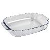 SET DE 2 FUENTES OVALADAS ANCHAS DE VIDRIO BOROSILICATO MODELO BARITINA 2700 ML - 3800 ML