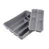CUBERTERO  GRIS 40X30X7 CM DOS ALTURAS VENTA UNITARIA