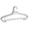 PACK DE 6 PERCHAS BLANCAS  38 X18 CM