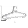 PACK DE 6 PERCHAS BLANCAS  38 X18 CM
