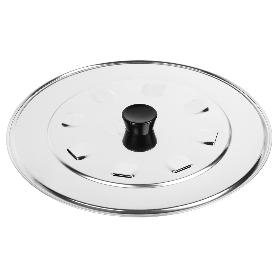 TAPA C/DESVAPO  ACERO INOX 32 CM   CAJA 12 UNID.