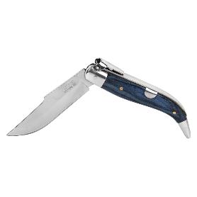 NAVAJA CLÁSICA DE TEJA CON 8 CM. DE HOJA COLOR AZUL