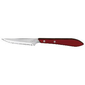 PACK 3 CUCHILLO CHULETERO MICRODENTADO HOJA 10CM  MODELO GULASH ROJO