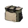 NEVERA TEXTIL PORTÁTIL MULTIBOLSILLOS COLOR VERDE/BEIGE 20 L