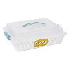TARTERA RECTANGULAR AZUL OPACA PAVLOVA CON ASAS 38 X 28 X 13 CM VENTA UNITARIA