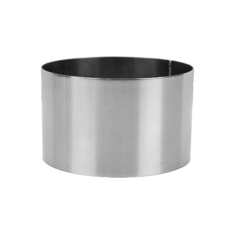 MOLDE REDONDO PARA EMPLATAR ACERO INOXIDABLE  10 X 6 CM