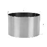MOLDE REDONDO PARA EMPLATAR ACERO INOXIDABLE  10 X 6 CM