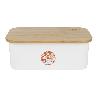 PANERA CON TAPA DE BAMBU COLOR BLANCO/MADERA 36 X 24 X13 CM