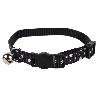 COLLAR CON CASCABEL GATOS NEGRO 1 CM X 32 CM