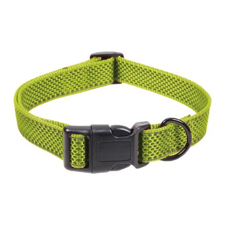 COLLAR PARA PERROS REFLECTANTE VERDE 2,5 X 40-55 CM