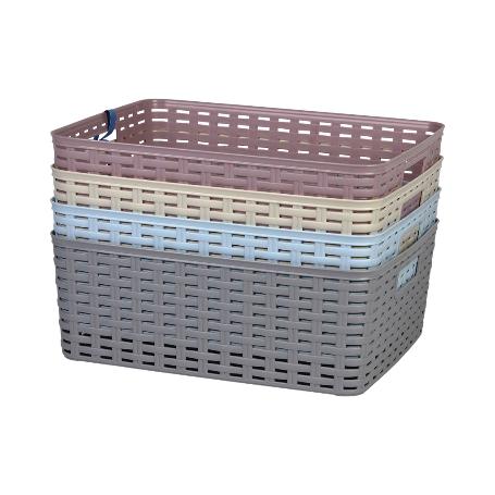 CESTA MULTIUSOS 12L 36X28X13.5CM ROSA PALO   CAJA 6 UNID.