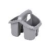 ESCURRECUBIERTOS  CON ASA GRIS  19.5X15.5X16CM   CAJA 6 UNID.