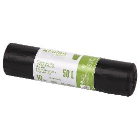 BOLSA DE BASURA 60X80 GALGA 120 50 L COLOR NEGRO 10 UDS.