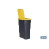 CUBO DE BASURA PARA RECICLAR 25 LITROS  COLOR AMARILLO 21.5 X 36 X 51 CM