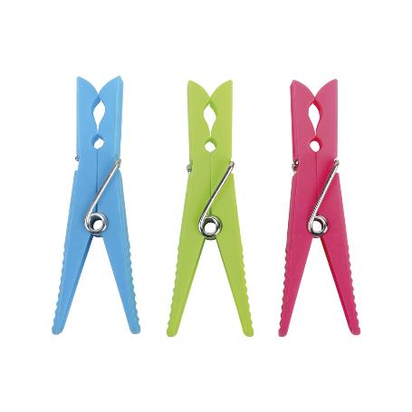 PACK 24 UDS PINZAS PLÁSTICO STANDAR 7CM