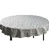 MANTEL REDONDO ARCOS VERDES ANTIMANCHAS RESINADO JACQUARD CONFECCIONADO 50% ALGODÓN 50% POLIESTER 1,80 M