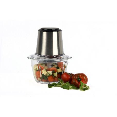 PICADORA ELECTRICA ACERO INOX VASO DE  VIDRIO 1,2 L 400W