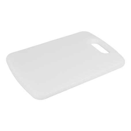 TABLA CORTE CON ASA BLANCO 34X24X1.5CM MODELO CHIPS