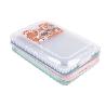 PACK DE 4  PORTAEMBUTIDOS APILABLE CREMA, AZUL, VERDE, NUDE 25 X 17 X 3 CM