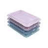 PACK DE 4  PORTAEMBUTIDOS APILABLE CREMA, AZUL, VERDE, NUDE 25 X 17 X 3 CM