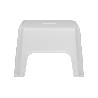 TABURETE BLANCO 40X30X28   CAJA 6 UNID.