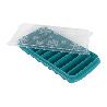 CUBITERA HIELO CON TAPA COLOR TURQUESA 12.5X26X4 CM VENTA UNITARIA