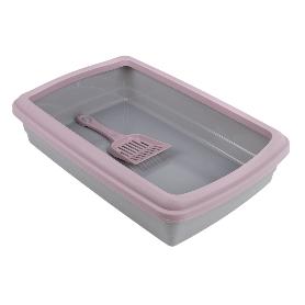 ARENERO PARA GATOS COLOR GRIS 47 X 31 X 11 CM   CAJA 6 UNID.