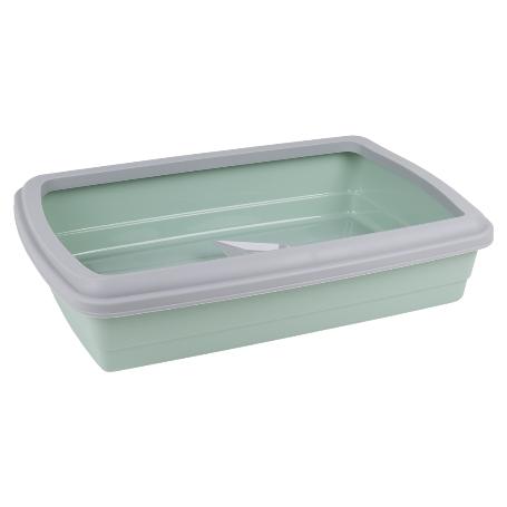 ARENERO PARA GATOS COLOR VERDE AGUA 47 X 31 X11 CM VENTA UNITARIA