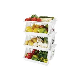 VERDULERO BLANCO 3 CESTAS  62X39X32 CM