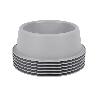 COMEDERO REDONDO  GRIS CLARO 24.5X7.5 CM   CAJA 6 UNID.