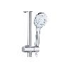KIT DUCHA BARRA DESLIZANTE 3 PCS 5 FUNCIONES BLANCO