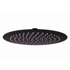 CABEZAL DE DUCHA REDONDO EXTRAFINO DE ACERO INOXIDABLE 304 NEGRO MATE Ø24,5 CM