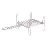 PARRILLA DOBLE INOX 400 X 400MM