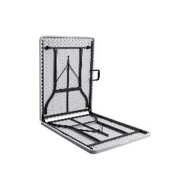 MESA PLEGABLE RECTANGULAR BLANCA CON BLOQUEO DE SEGURIDAD 180X70X72 CM