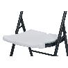 SILLA PLEGABLE BLANCA 46X53X88 CM   CAJA 2 UNID.
