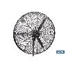 VENTILADOR INDUSTRIAL DE PIE OSCILANTE NEGRO CON 3 VELOCIDADES Ø75 CM 200 W