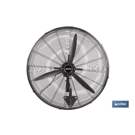VENTILADOR INDUSTRIAL DE PARED NEGRO Ø75 CM 200 W